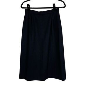 Vintage Cassidy Wool Black Knee Length Skirt - Women’s 10